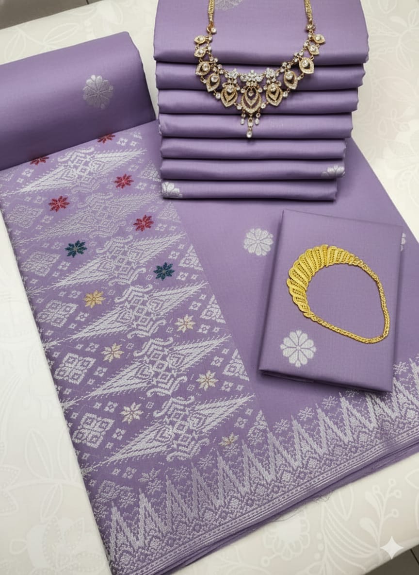 Songket Tenun Premium – Lavender Multi-Motif Exclusive (4.25m)