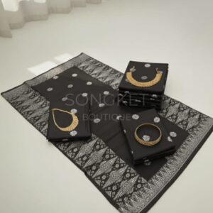 Songket Tenun Premium – Black Silver Exclusive (4.25m)
