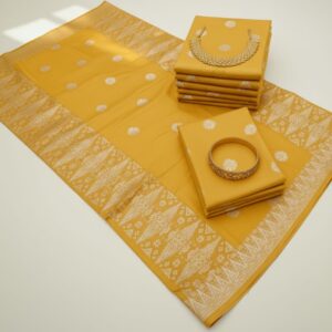 Songket Tenun Premium – Mustard Gold Exclusive Bunga Tabur (4.25m)